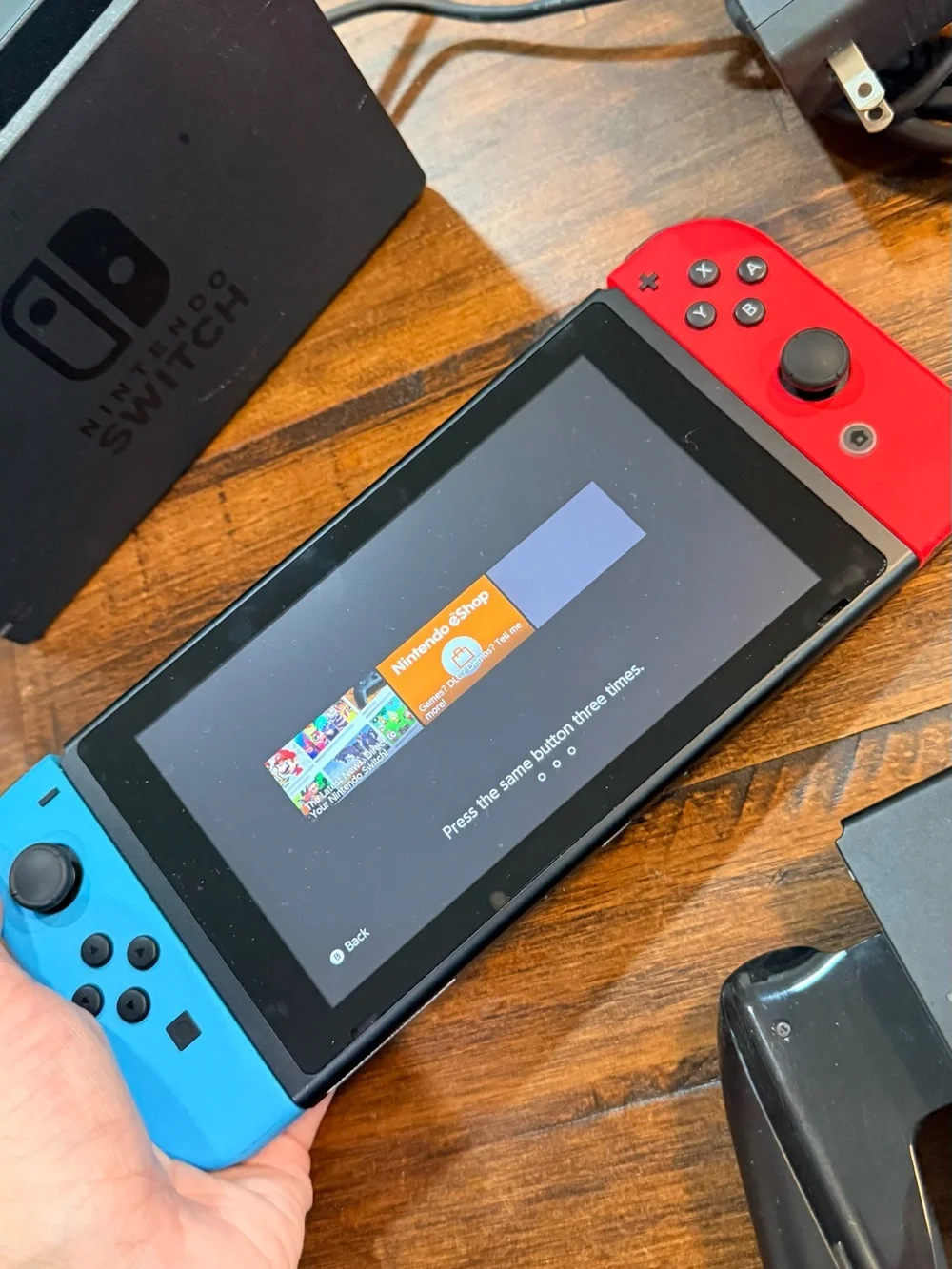 Nintendo Switch with Neon Blue & Neon Red Joy‑Con Controllers